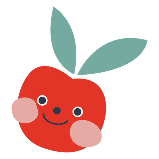 Süße Tomate flach PNG-Design
