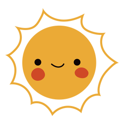Cute sun flat PNG Design Transparent PNG