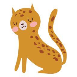 Cute leopard flat  PNG Design Transparent PNG