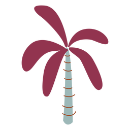 Purple palm tree semi flat PNG Design Transparent PNG