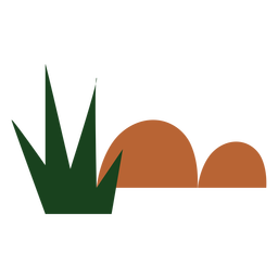 Hills with bush flat