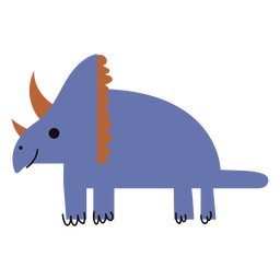 Cute Triceratops flat
