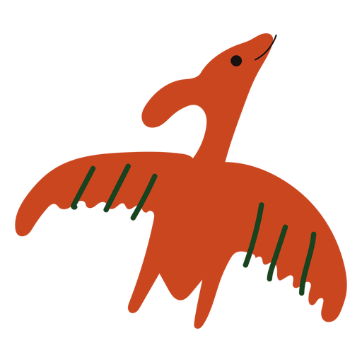 Cute Pterodactyl flat PNG Design