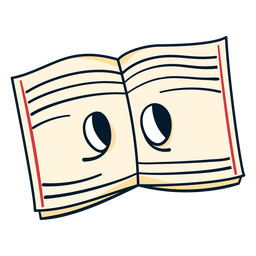 Open notebook cartoon PNG Design