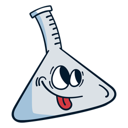 Chemistry flask funny cartoon PNG Design Transparent PNG