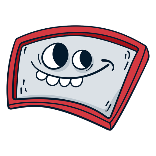 Whiteboard smiling cartoon PNG Design