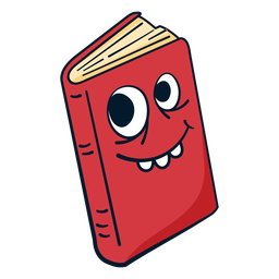 Closed Book Cartoon PNG & SVG Design For T-Shirts