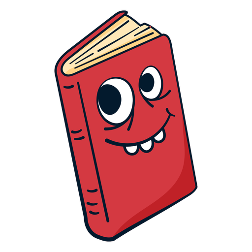 Closed book cartoon PNG Design