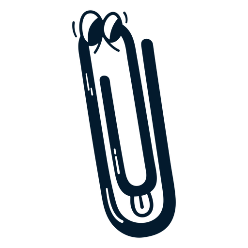Paperclip cut-out cartoon