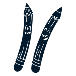 Pencils cut-out cartoon PNG Design