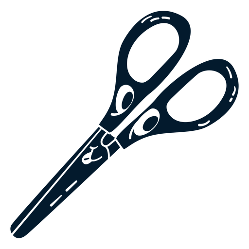 Scissors cut-out cartoon