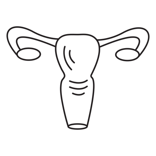 Female reproductive system stroke PNG Design