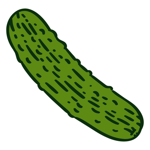 Pickle ingredient color stroke PNG Design