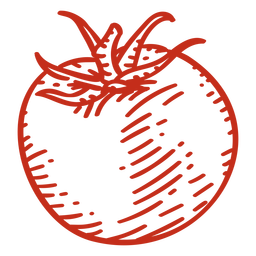 Tomato ingredient stroke PNG Design