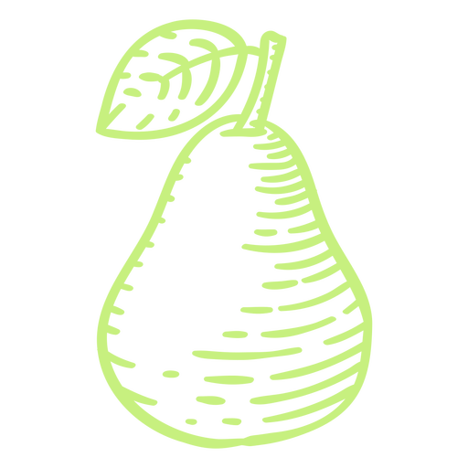 Pear hand drawn stroke PNG Design