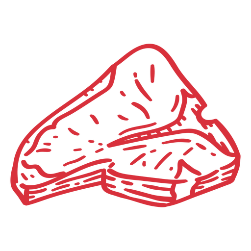 Steak meat stroke PNG Design