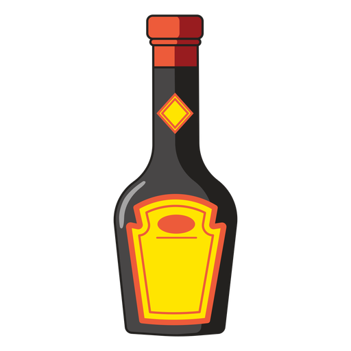 Soy sauce color stroke PNG Design