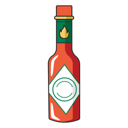 Tabasco sauce color stroke PNG Design Transparent PNG