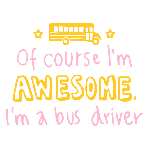 Bus driver awesome doodle badge