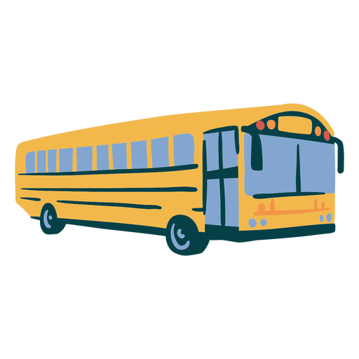 School bus from side flat PNG Design