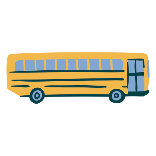 Simple school bus flat side PNG Design