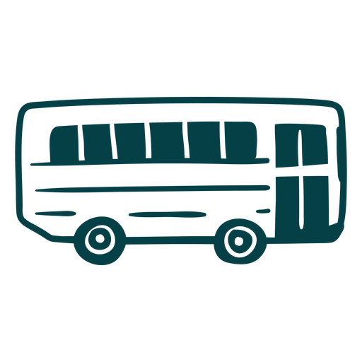 Small school bus side filled stroke PNG Design
