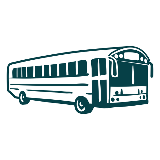 Large school bus filled stroke PNG Design