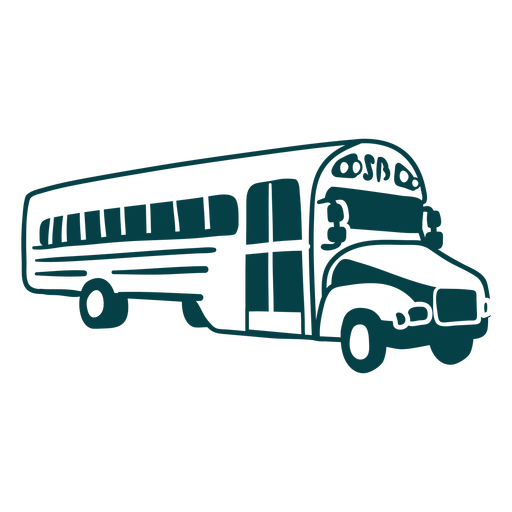 Simple school bus filled stroke PNG Design