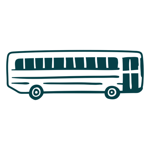 Simple bus filled stroke PNG Design