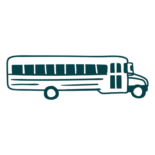 Simple bus side filled stroke PNG Design