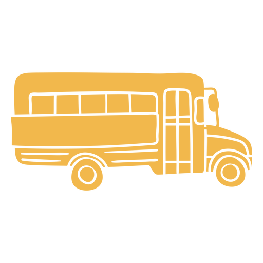 Side school bus color cut out  PNG Design