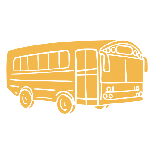 Small school bus color cut out  PNG Design