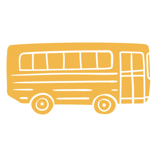 Small side school bus cut out PNG Design