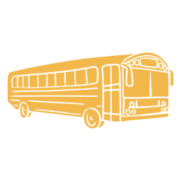 Big school bus color cut out PNG Design