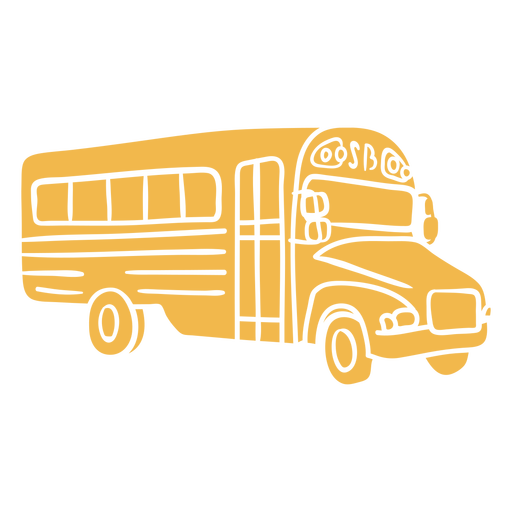 Small bus cut out color PNG Design
