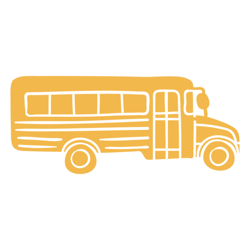 Side school bus cut out color PNG Design