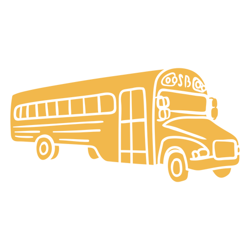 Big school bus cut out PNG Design