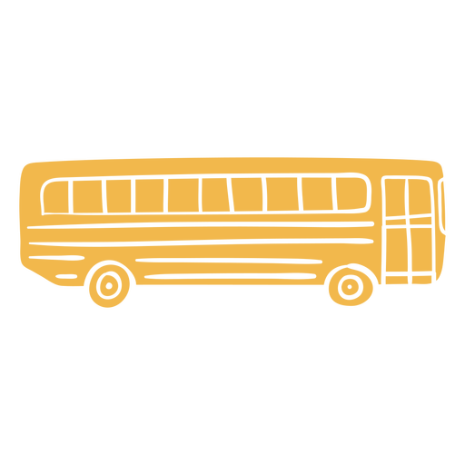 School bus side cut out color PNG Design
