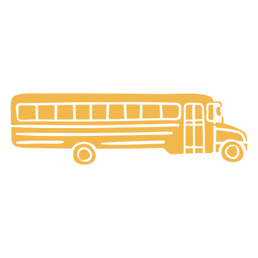 Profile school bus cut out PNG Design