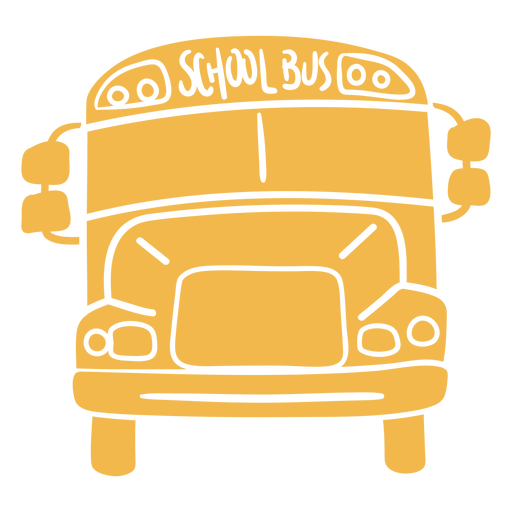 Frontal simple cut out bus PNG Design