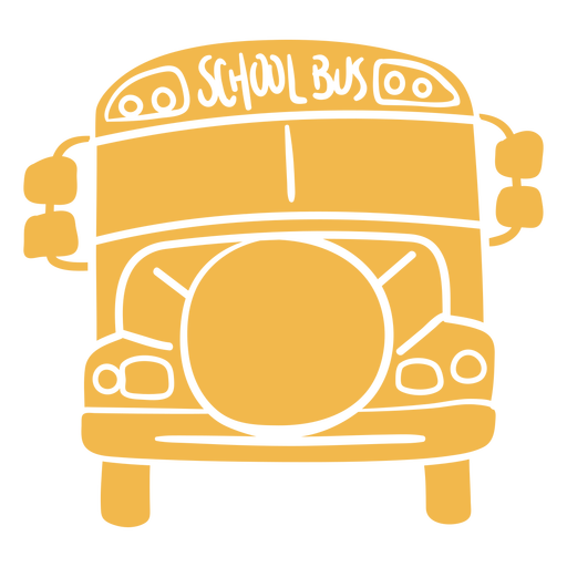 School bus front rounded label
