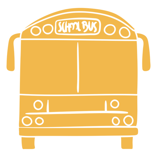 Frontal cut out simple bus PNG Design