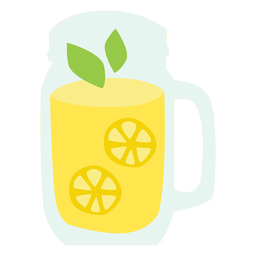 Lemonade cup flat PNG Design