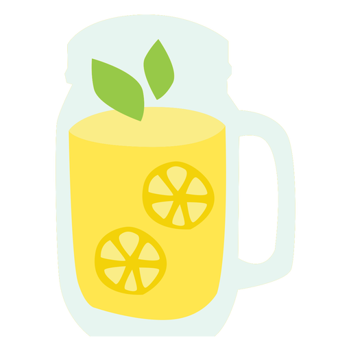 Lemonade cup flat PNG Design