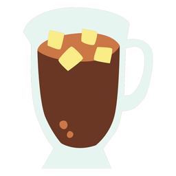 Latte coffee glass cup flat PNG Design Transparent PNG