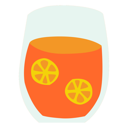 Orange juice flat glass PNG Design Transparent PNG