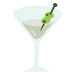 Cor de vidro de bebida alcoólica plana Desenho PNG