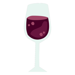 Wine glass color flat PNG Design Transparent PNG