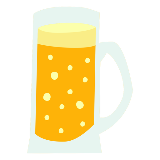 Beer glass flat color PNG Design