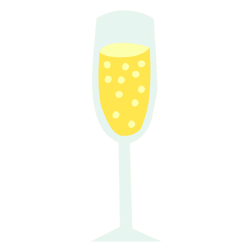 Champagne glass color flat PNG Design